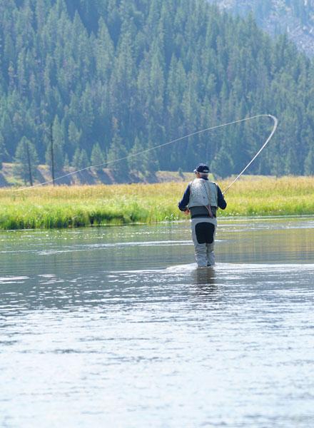 man fishing